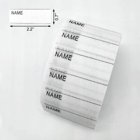 200 pcs iron-on name labels with pen - washable labels - woven labels for clothing, school uniforms, bags, towels, hats, gloves, scarves