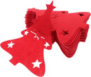 Placemats - Set of 48 - Christmas placemats - heat-resistant and waterproof - suitable for Christmas parties and table decorations (Red)