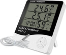 HTC-2 Indoor/Outdoor Temperature/Hygrometer - Digital Temperature and Humidity Sensor for Home - Portable with Time Display - Suitable for Temperature and Humidity Monitoring