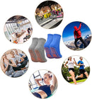 Non-slip socks (2 pairs) - Yoga socks - Non-slip yoga socks for women - Non-slip sports socks for adults - 100% cotton - Sports - Yoga - Pilates - Gymnastics - Trampoline socks - Blue - Gray - Sizes 36-43