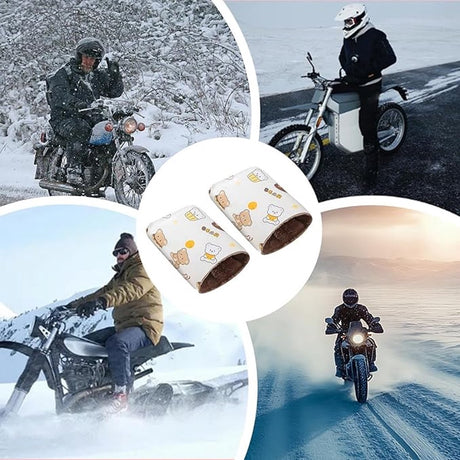 Cycling Gloves - Waterproof Gloves - Warm Gloves - Cycling Muffs - Scooter Gloves - Hand Warmers - Bicycle Accessories - Winter - Windproof （Black）