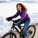 Cycling Gloves - 1 Pair - Extra Padded Cycling Gloves - Warm Gloves - Cycling Gloves - Scooter Gloves - Hand Warmers - Cycling Accessories - With Reflective Strips - Winter - Windproof - Waterproof - Black