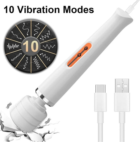 Vibrator - Dildo | Sex Toys for Couples - Sex Toys for Women - Sex Toys for Adults - Powerful 10-Speed Vibrator - G-Spot, Nipple, and Clitoris Stimulation - Electric Plug-In Massager (Black)