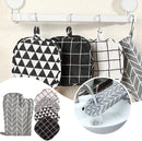 Set of 6 - Oven Mitts and Heat Resistant Mat - Microwave Gloves and Heat Resistant Oven Mat - Cooking Specific