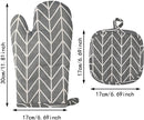 Set of 6 - Oven Mitts and Heat Resistant Mat - Microwave Gloves and Heat Resistant Oven Mat - Cooking Specific