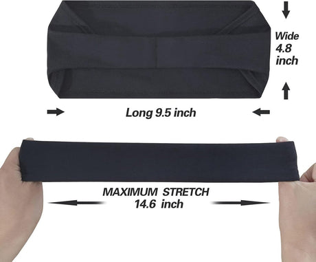 5-Pack Running Headbands for Men - Sports Headbands for Men, Sweat-Wicking - Suitable for Running, Cycling, Basketball, Yoga and Fitness Training - Elastic Unisex Headbands