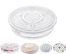 Versatile Storage Box - with Lid and Handle - Egg Carton - Holds 30 Cake Eggs - 12/3.5 Inches - Perfect for Cheesecake, Corn Pie, Fruit - White and Clear (One)
