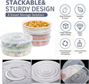 Versatile Storage Box - with Lid and Handle - Egg Carton - Holds 30 Cake Eggs - 12/3.5 Inches - Perfect for Cheesecake, Corn Pie, Fruit - White and Clear (One)