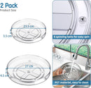 Set of two rotating storage racks (27+23.5 cm) - Rotating spice rack, rotating rack for refrigerator cabinet, rotating shelf for cupboard - Suitable for various storage spaces - Cosmetics storage