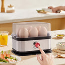 Electric Egg Boiler - Egg Boiler 6 Eggs - Made of Stainless Steel - Intelligent Steamer with Automatic Shut-Off