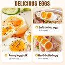 Electric Egg Boiler - Egg Boiler 6 Eggs - Made of Stainless Steel - Intelligent Steamer with Automatic Shut-Off