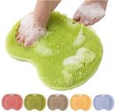 Shower Mat - Non-Slip Bath Mat - Foot Cleansing Pad, Back Scrub Pad, Exfoliating Bath Scrub Pad, Non-Slip Wall Suction Cup - Suitable for Men and Women (Vegetable)