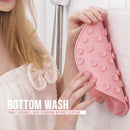 Shower Mat - Non-Slip Bath Mat - Foot Cleansing Pad, Back Scrub Pad, Exfoliating Bath Scrub Pad, Non-Slip Wall Suction Cup - Suitable for Men and Women (Vegetable)