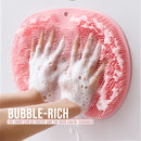 Shower Mat - Non-Slip Bath Mat - Foot Cleansing Pad, Back Scrub Pad, Exfoliating Bath Scrub Pad, Non-Slip Wall Suction Cup - Suitable for Men and Women (Vegetable)