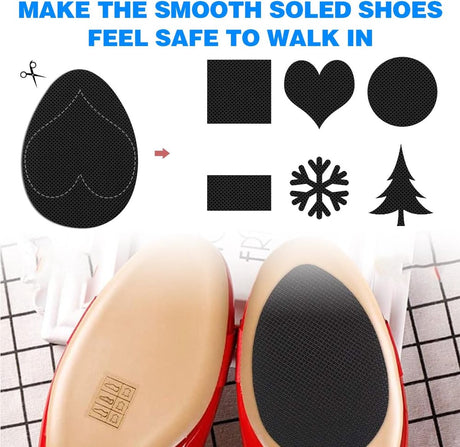 4 pairs of non-slip insoles - non-slip rubber insoles for soles - self-adhesive insoles - unisex insoles - noise-reducing sole pads