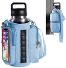 Magnetic Sports Bag with Adjustable Shoulder Strap - Includes Water Bottle Holder and Pocket - for Sports, Workouts, Travel & Work（Blue）