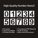 Number Stencil Set - Address Stencils 0-9 - Reusable Plastic Number Stencils - Cake Stencils - Paint by Number Stencils 6 inch