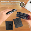 Wallet - Credit Card Holder - Men's Wallet - Minimalist Ultra-Thin Men's Wallet - Aluminum Alloy Material - Black