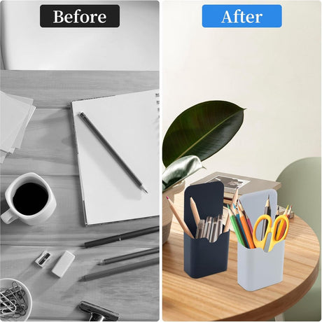 2-pack magnetic pen holder - magnetic marker holder - whiteboard - refrigerator - marker holder for metal surfaces (black and white)