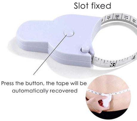 Measuring tape - for clothing and body measurements - centimeters and inches - white