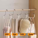 10-pack - Non-slip - Space-saving - Storage rack - Wardrobe belt/scarf hooks - Suitable for displaying hats, vests, ties, shawls (white)