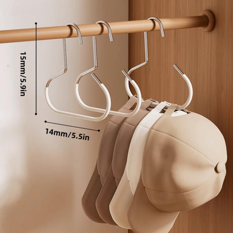 10-pack - Non-slip - Space-saving - Storage rack - Wardrobe belt/scarf hooks - Suitable for displaying hats, vests, ties, shawls (white)