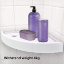 Triangular Shelf - Storage Rack - Bathroom Corner Shelf Triangular Handle Wall Mounting Bracket - Suitable for Kitchen and Bathroom Strong Suction Wall Mounted Shelf Storage Basket (No Drilling Required)