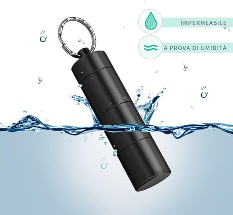 Small Pill Boxes (2-piece) - Keychain - Travel Metal - Pill Dispenser - Convenient Pill Storage