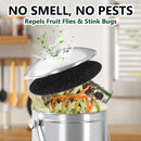 Kitchen Compost Bin Filters - 6-Pack Replacement Countertop Compost Bin Filters - Round 6.7 Inches