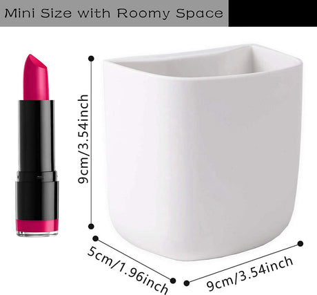 Pencil Holder - Self-Adhesive Wall Pencil Holder - Highlighter - Writing Tool Organizer - Storage - Whiteboard - Home Office - White - Set of 2