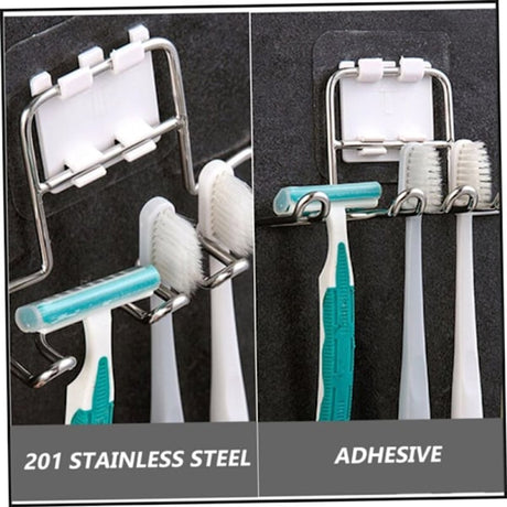 Bathroom storage rack - Wall-mounted toothbrush holder - Hanging bathroom storage rack