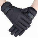Winter cycling gloves - Men's gloves (1 pair) - Winter gloves - Cycling gloves - Warm and insulated - Waterproof - Outdoor ski gloves - Black