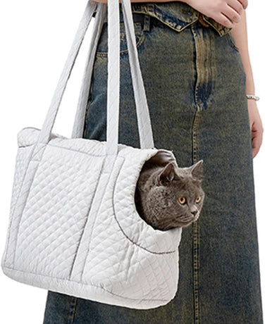 Pet Carrier - Small Portable Pet Carrier - Lightweight Cotton Winter Pet Carrier - Take Your Pet With You - Suitable for Cats, Puppies and Kittens
