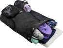 Backpack - Sports Bag - Travel Bag - Training Bag - Swimming Bag - 30*15*45cm - Mesh Material - Drawstring Design - Side Storage Space - Unisex - Suitable for Fitness, Swimming, Travel, Dancing, Camping（Black）