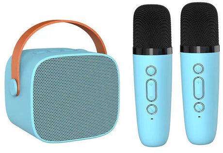 Mini Karaoke Machine - With 2 Microphones (Blue)
