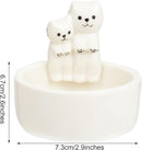 Candle Holder - 1 Piece Cartoon Cat Candle Holder - White Handmade Ceramic Candle Holder - Tea Candle Holder - Decorative Candle Holder - A Gift for Spending Warm Moments with Your Loved One - A Gift for Your Lover or Friend