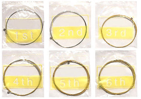 Guitar Strings - 6 Strings - Rust Resistant and Durable - Clear Tone - Folk Guitar Strings - Folk Guitar Steel Strings (Copper Strings)
