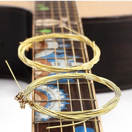 Guitar Strings - 6 Strings - Rust Resistant and Durable - Clear Tone - Folk Guitar Strings - Folk Guitar Steel Strings (Copper Strings)
