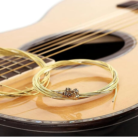 Guitar Strings - 6 Strings - Rust Resistant and Durable - Clear Tone - Folk Guitar Strings - Folk Guitar Steel Strings (Copper Strings)