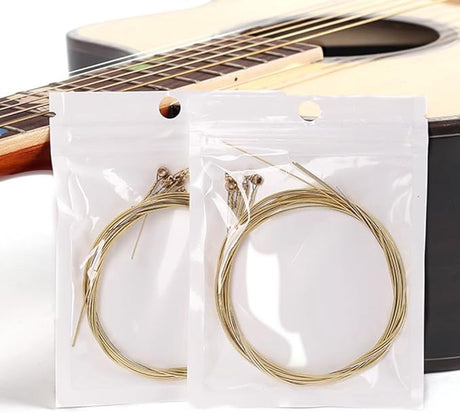 Guitar Strings - 6 Strings - Rust Resistant and Durable - Clear Tone - Folk Guitar Strings - Folk Guitar Steel Strings (Copper Strings)