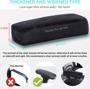 Armrests for chairs - Elbow pads - Armrests for office chairs - Gaming chair - with memory foam armrests - 5 cm thick - Set of 2 (black)