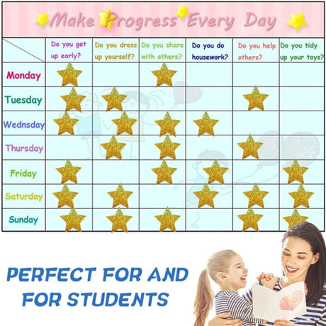 Stickers - 500 sheets - Sealing stickers - Gift stickers - Children's stickers - Stickers for adults - Reward stickers for children - 1 roll - Star stickers - Suitable for packaging