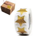 Stickers - 500 sheets - Sealing stickers - Gift stickers - Children's stickers - Stickers for adults - Reward stickers for children - 1 roll - Star stickers - Suitable for packaging