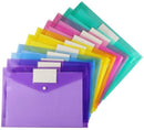 A4 folders - Buttons - Colored envelopes - Pack of 10