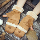 Gloves - Women's Gloves - Warm Gloves - Fingerless Gloves - Suitable for walking, commuting, running, hiking, outdoor activities and cold winters. (Pink)