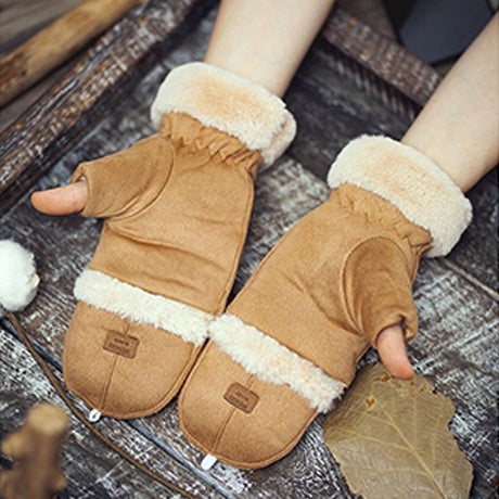 Gloves - Women's Gloves - Warm Gloves - Fingerless Gloves - Suitable for walking, commuting, running, hiking, outdoor activities and cold winters. (Pink)
