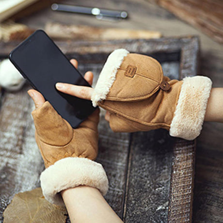 Gloves - Women's Gloves - Warm Gloves - Fingerless Gloves - Suitable for walking, commuting, running, hiking, outdoor activities and cold winters. (Pink)