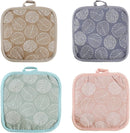4-Pack Kitchen Heat Insulation Mats - Cotton and Linen Material - Heat Resistant - Kitchen Pot Holder - Non-Slip - Anti-Scald - Multifunctional Pot Holder - Placemat