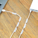 40 7mm Cable Organizer Clips with Adhesive Backing - Wall Mount Cable Clips - Cable Holder with Clips - Cable Clips for Home or Office - Desk Cables - Wall - Cable Management for TV, PC and Laptops