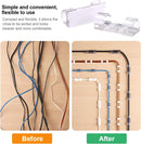 40 7mm Cable Organizer Clips with Adhesive Backing - Wall Mount Cable Clips - Cable Holder with Clips - Cable Clips for Home or Office - Desk Cables - Wall - Cable Management for TV, PC and Laptops